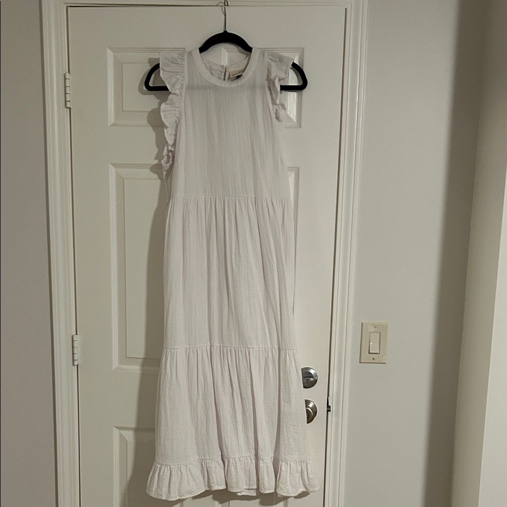 White Ruffle Dress